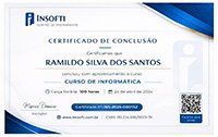 Certificado de conclusão de curso profissional em Paramirim