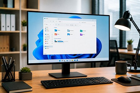 `Início Aluno aprendendo informática prática no Curso do Windows em Paramirim
